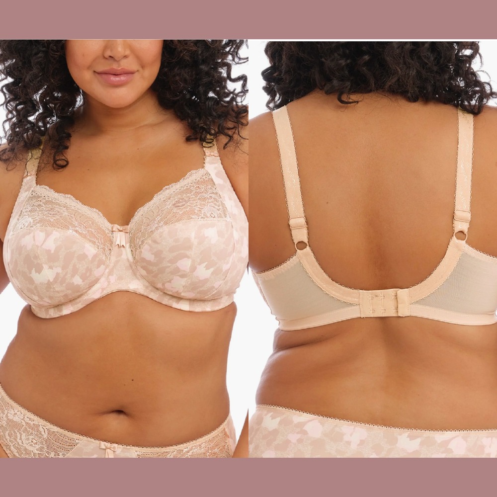 NWT $69 Elomi [ 40K ] Morgan Full Figure Underwire Bra in Toasted Almond #7005‎
